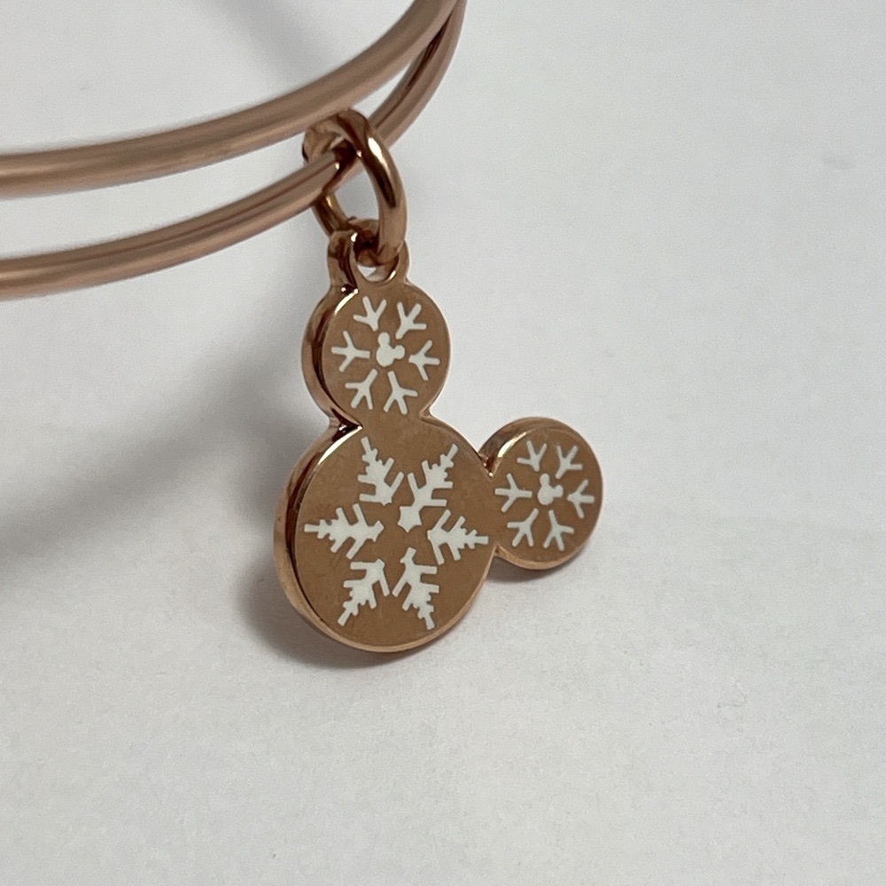 Alex and Ani Disney “Mickey Snowflake” Expandable Charm Bracelet. Rose G… - Picture 3 of 7